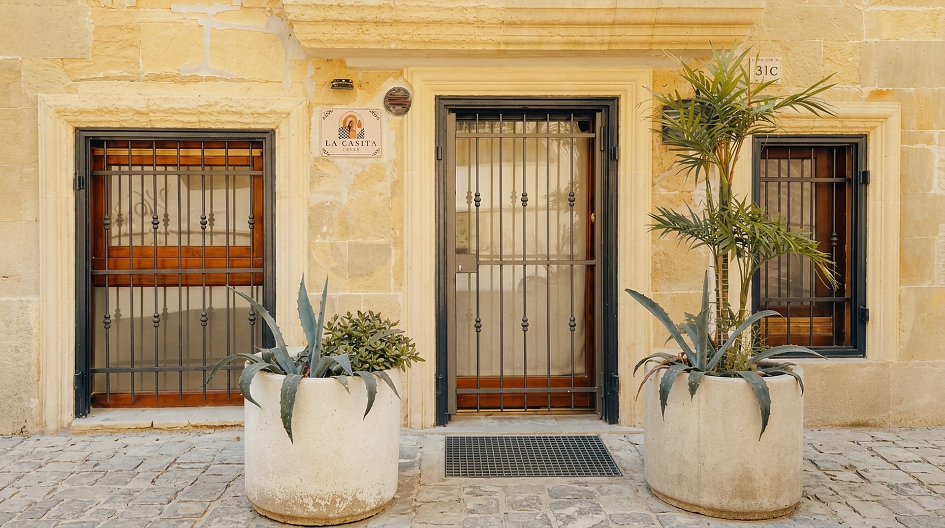 Entrance to La Casita Lecce on Via Idomeneo